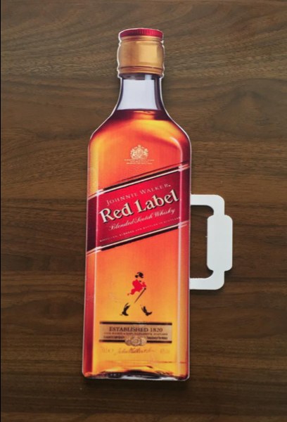PLV découpée Red Label — Johnnie Walker